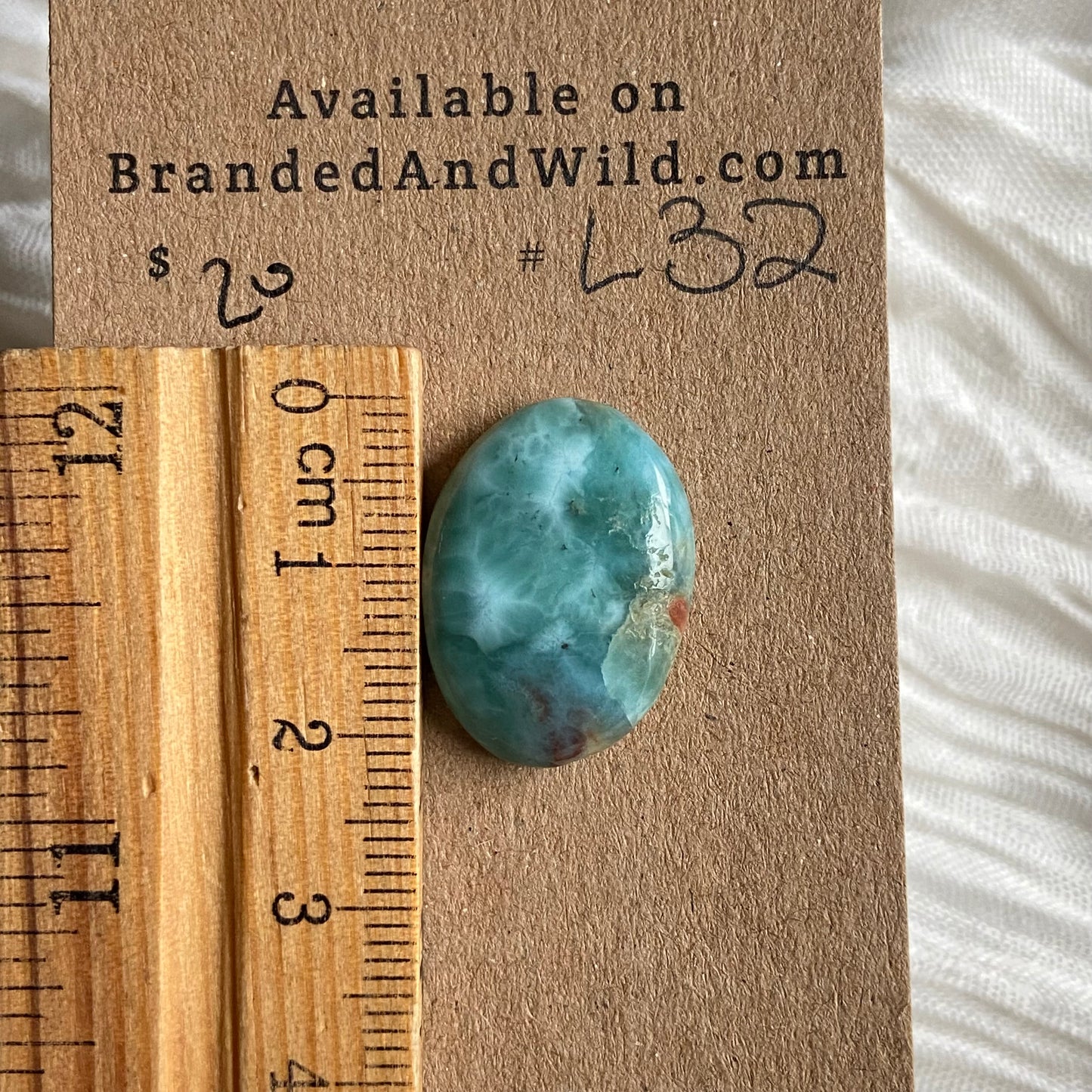 Larimar Cabochon - L32 5AE7D54B-163E-45B3-BB12-7610C8CFA823 Brandedandwild.com
