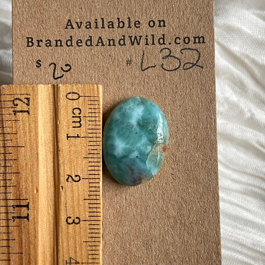Larimar Cabochon - L32 5AE7D54B-163E-45B3-BB12-7610C8CFA823 Brandedandwild.com