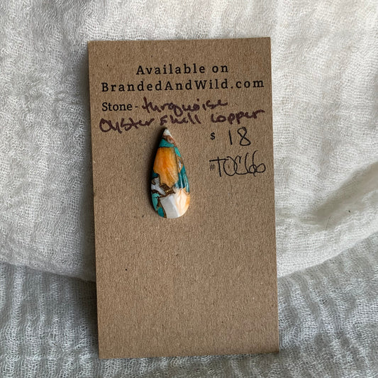 Turquoise, Oystershell, Copper Cabochon - TOC66