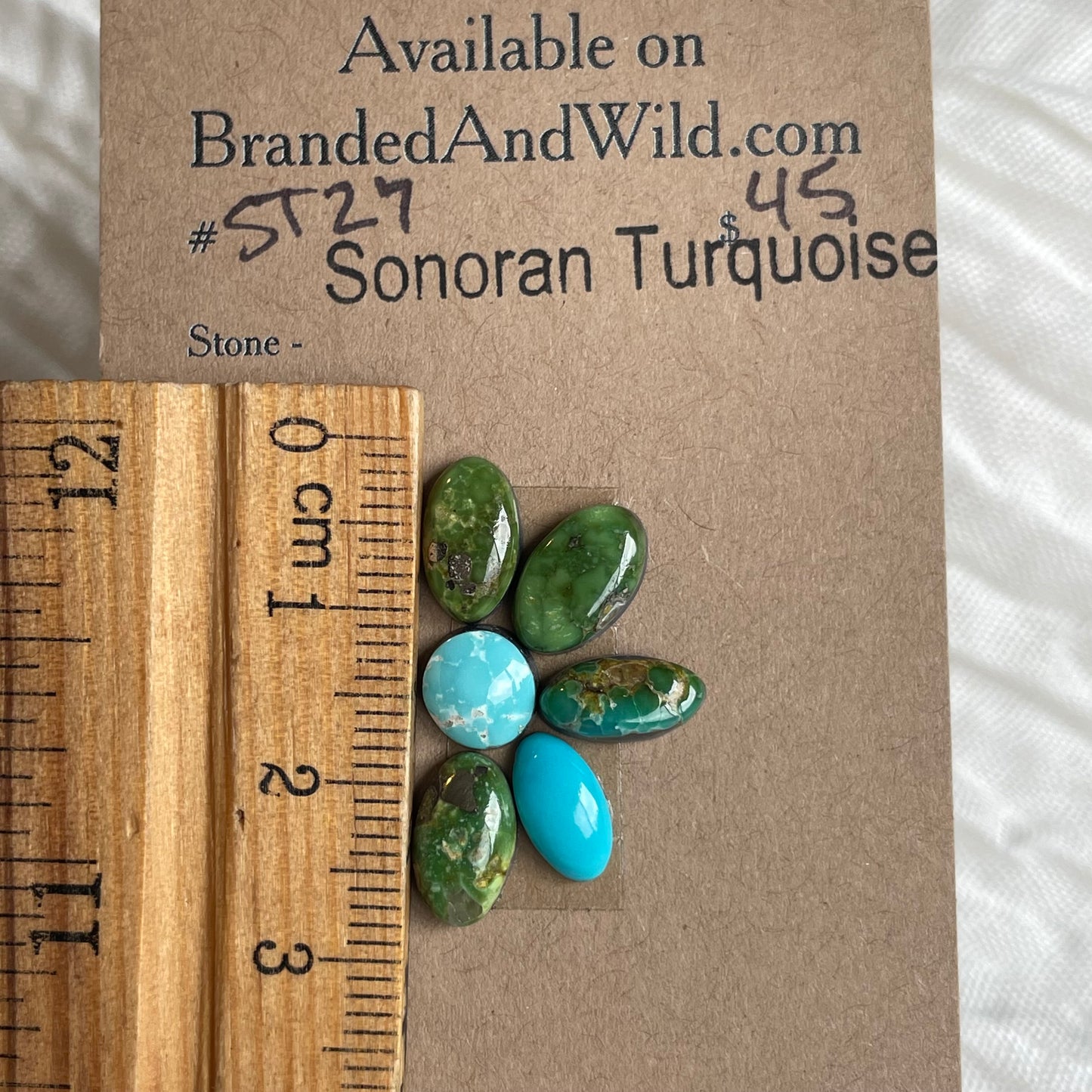 Sonoran Turquoise Cabochon - ST27 5B177551-7C4C-46F0-99DD-182A8FCEE0AA Brandedandwild.com
