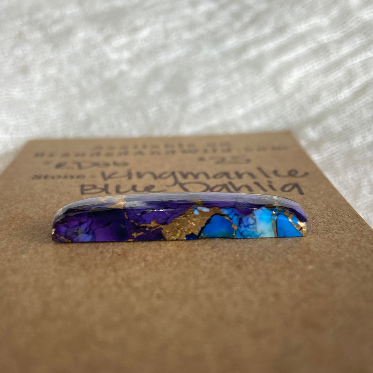 Kingman Ice Blue Dahlia Cabochon - KD06