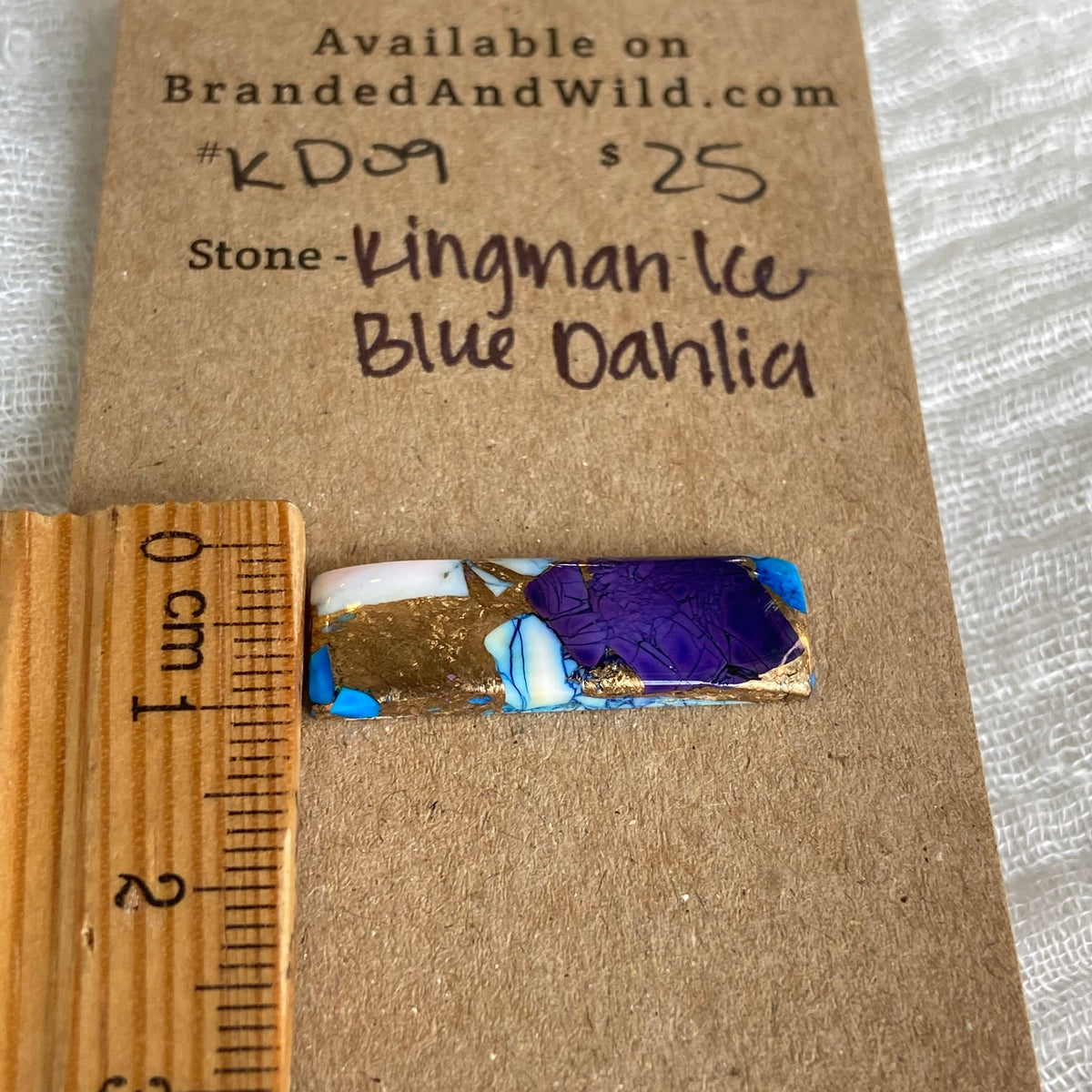 Kingman Ice Blue Dahlia Cabochon - KD09