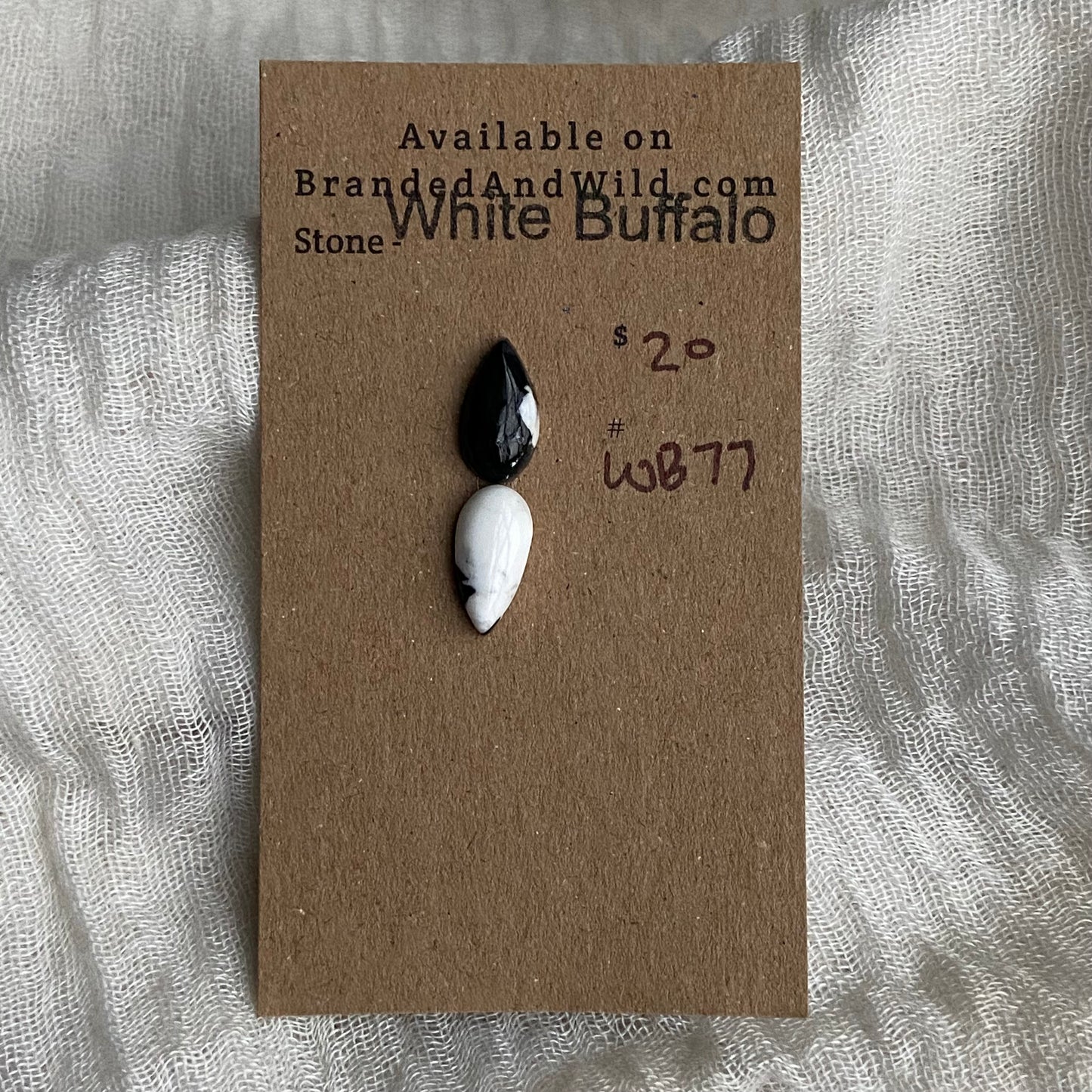 White Buffalo Cabochon - WB77