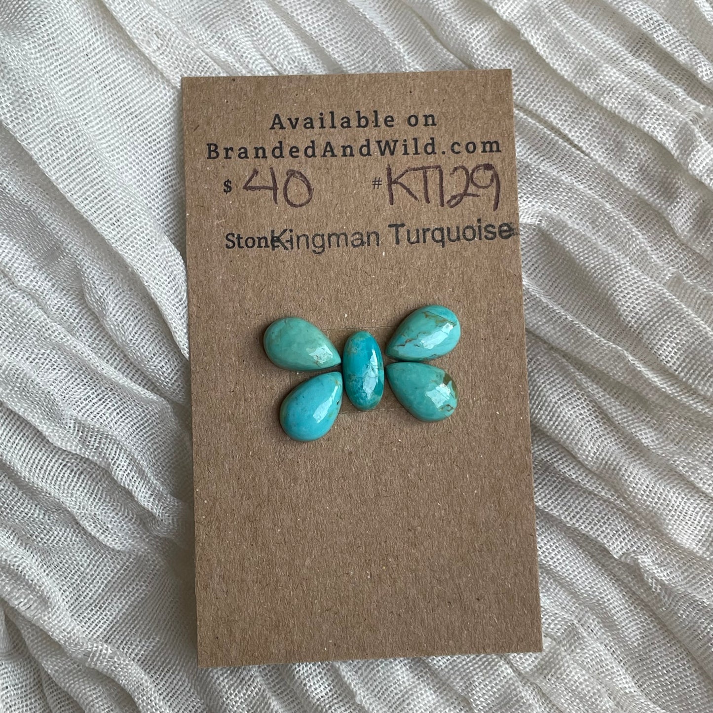 Kingman Turquoise Cabochon - KT129 5B2E0B87-B274-4A9E-8325-677A83005E51 Brandedandwild.com