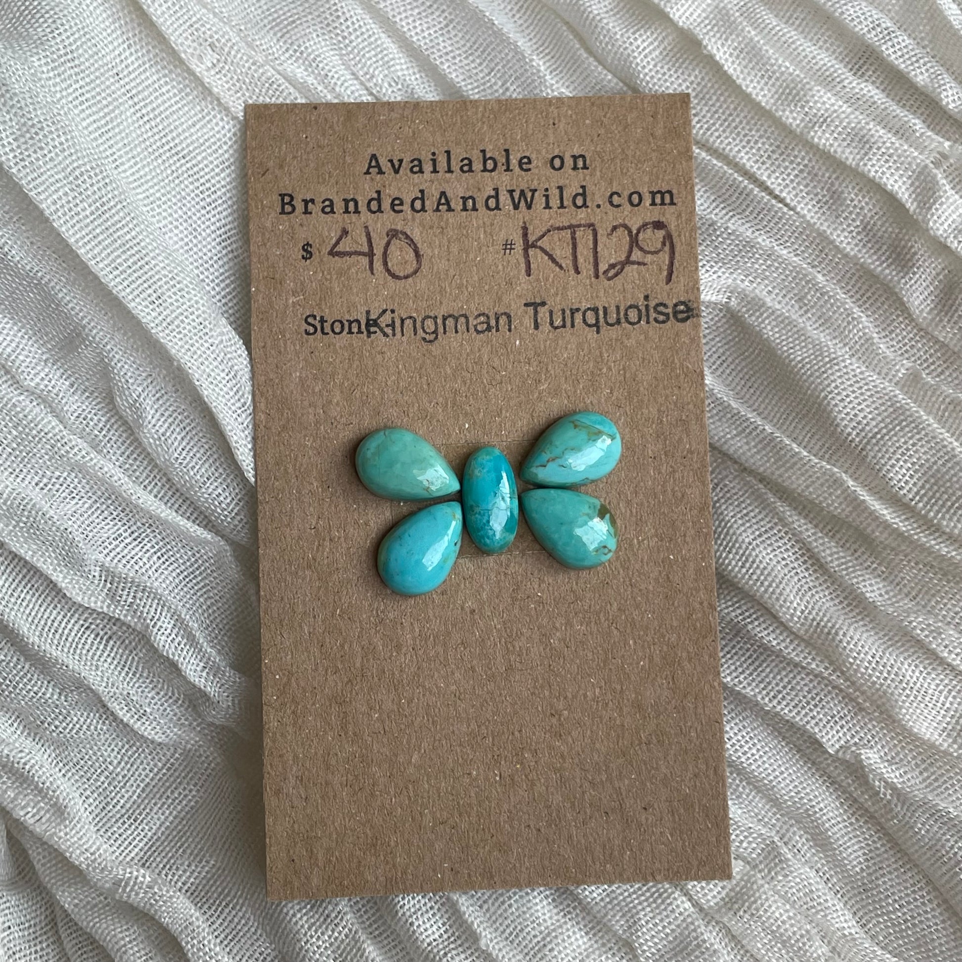 Kingman Turquoise Cabochon - KT129 5B2E0B87-B274-4A9E-8325-677A83005E51 Brandedandwild.com