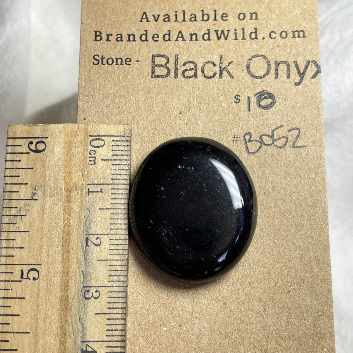 Black Onyx - Cabochon - B052 5B33B6D2-40F5-4152-A1FD-735949BB0E0B Brandedandwild.com
