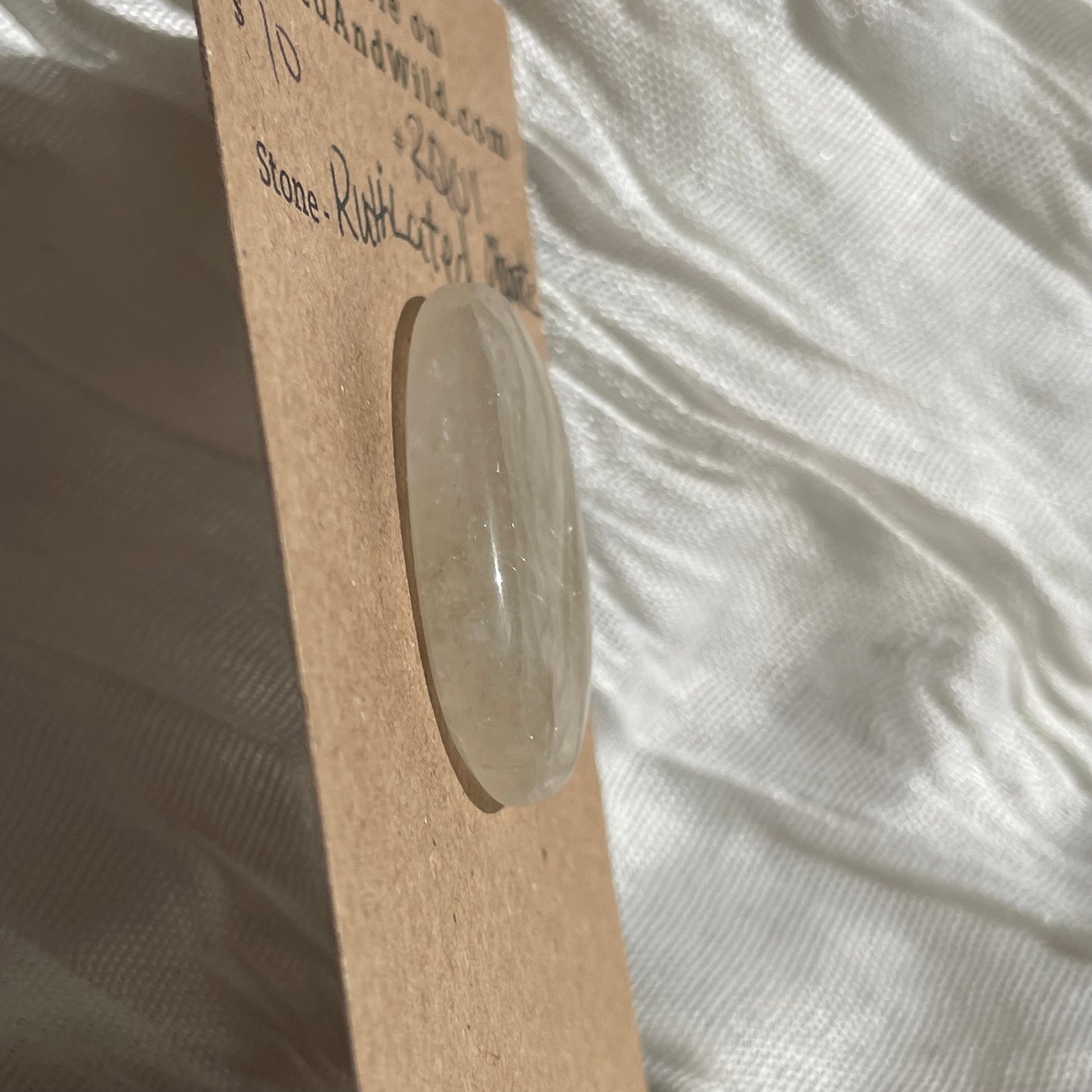 Rutilated Quartz Cabochon - RQ01 5B35F38E-A6DA-4D73-A2E3-982872F4C13E Brandedandwild.com