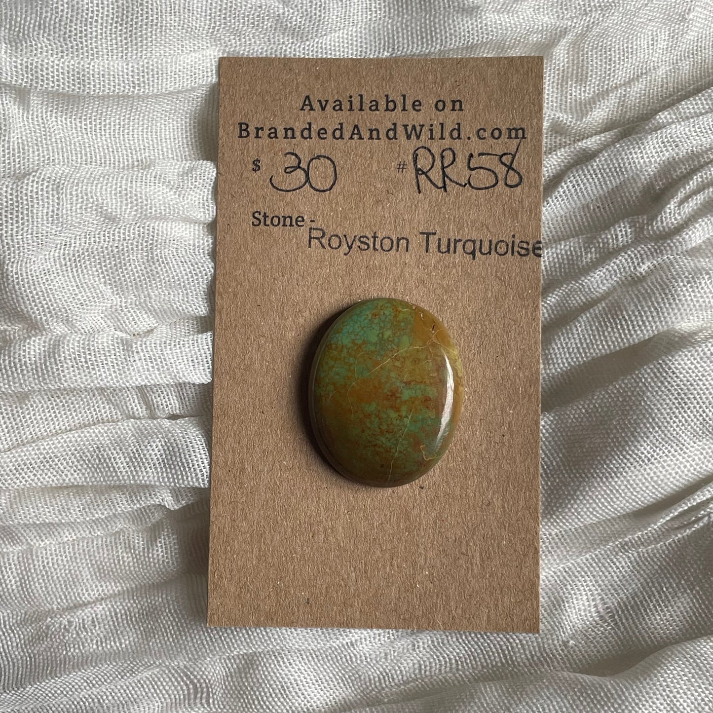 Royston Ribbon Turquoise Cabochon RR58 5B4939AA-DEE5-491C-A1C3-9D040F55AFD5 Brandedandwild.com