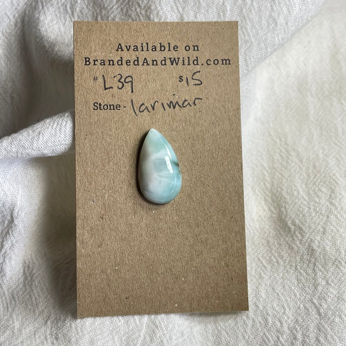 Larimar Cabochon - L39 5B66325C-D440-4A30-B338-37ACF8C65BAD Brandedandwild.com