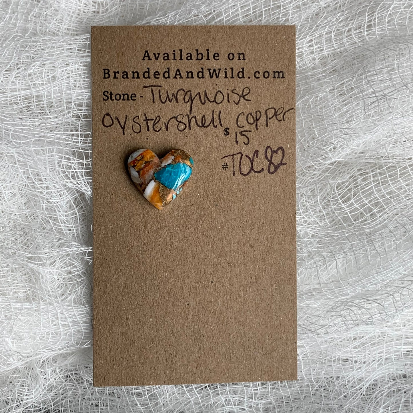 Turquoise, Oystershell, Copper Cabochon - TOC82