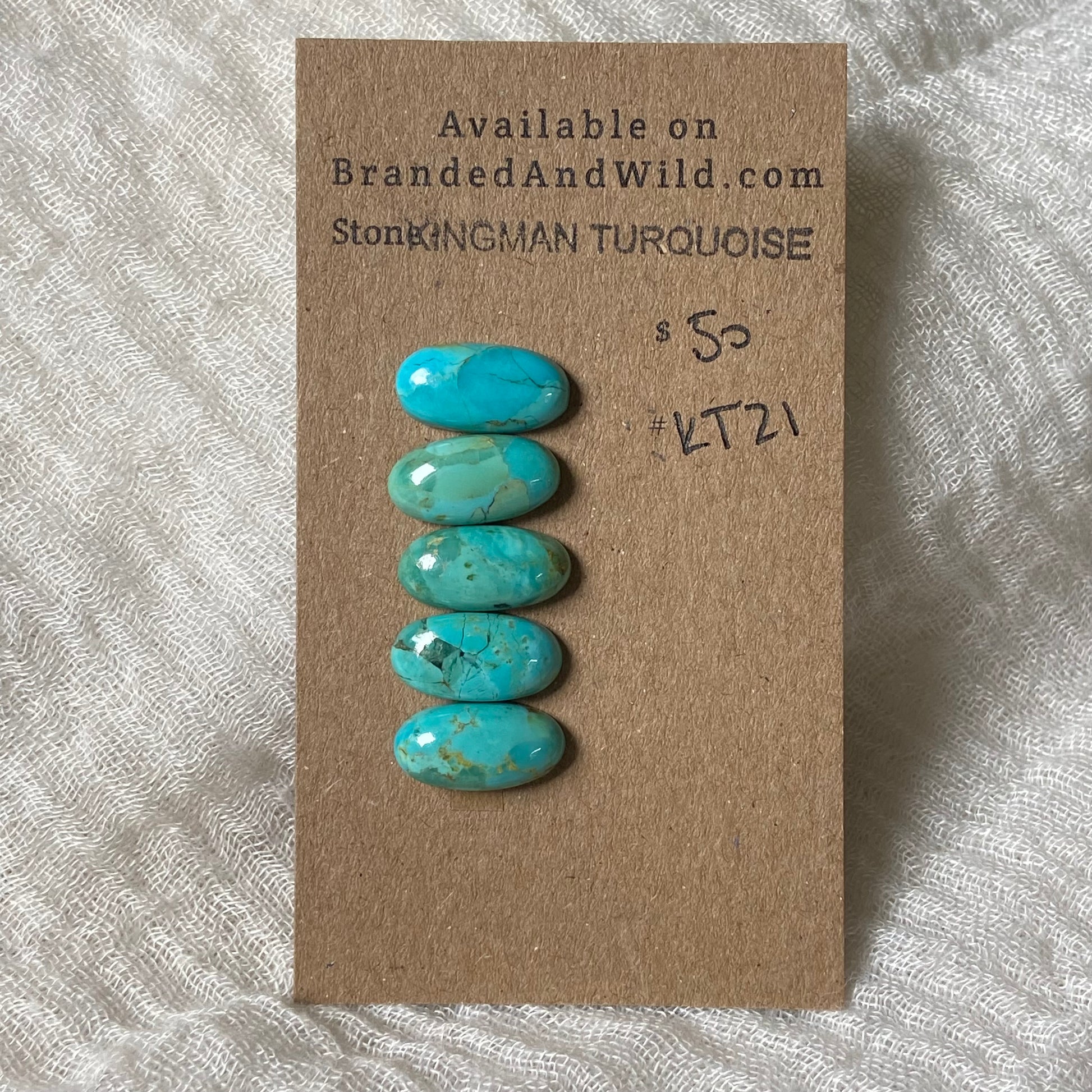 Kingman Turquoise Cabochon - KT21 5B748F7F-9976-4831-96DD-E9C2D88436E0 Brandedandwild.com