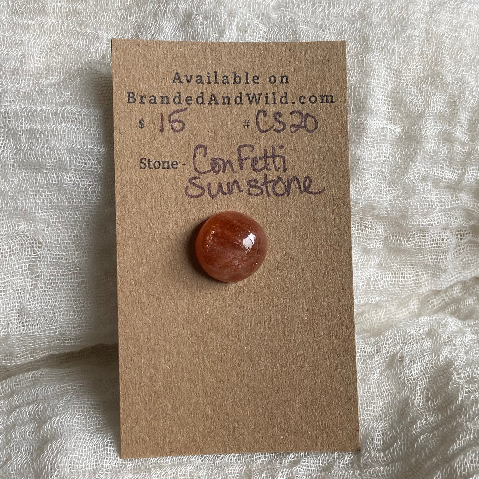 Confetti Sunstone Cabochon - CS20 5B9BB62F-98D5-4624-B649-D453F257CC3F Brandedandwild.com