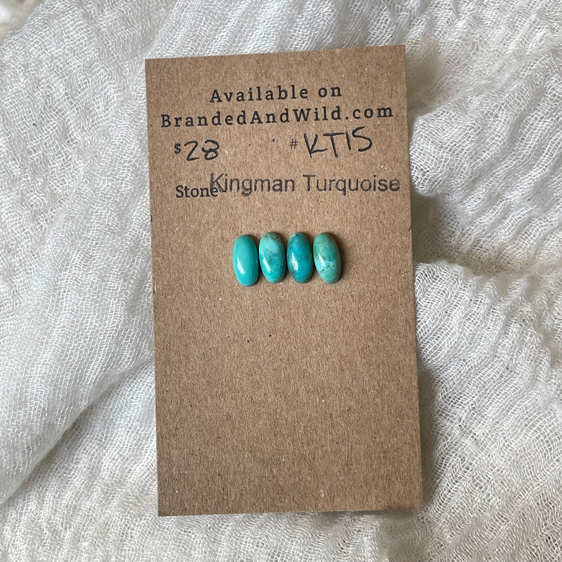 Kingman Turquoise Cabochon - KT15 5B9D4A97-E9AD-4567-90EA-017EFE4615AB Brandedandwild.com