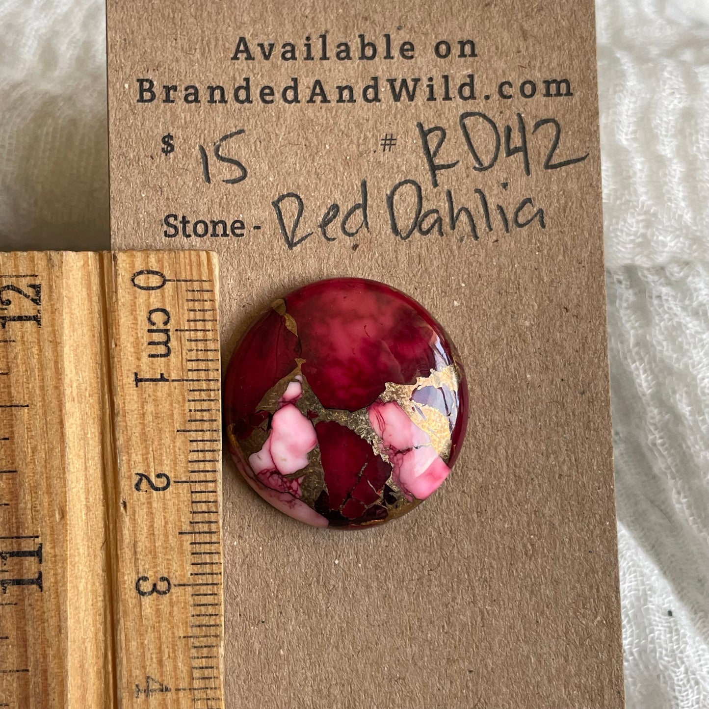 Red Dahlia Cabochon - RD42