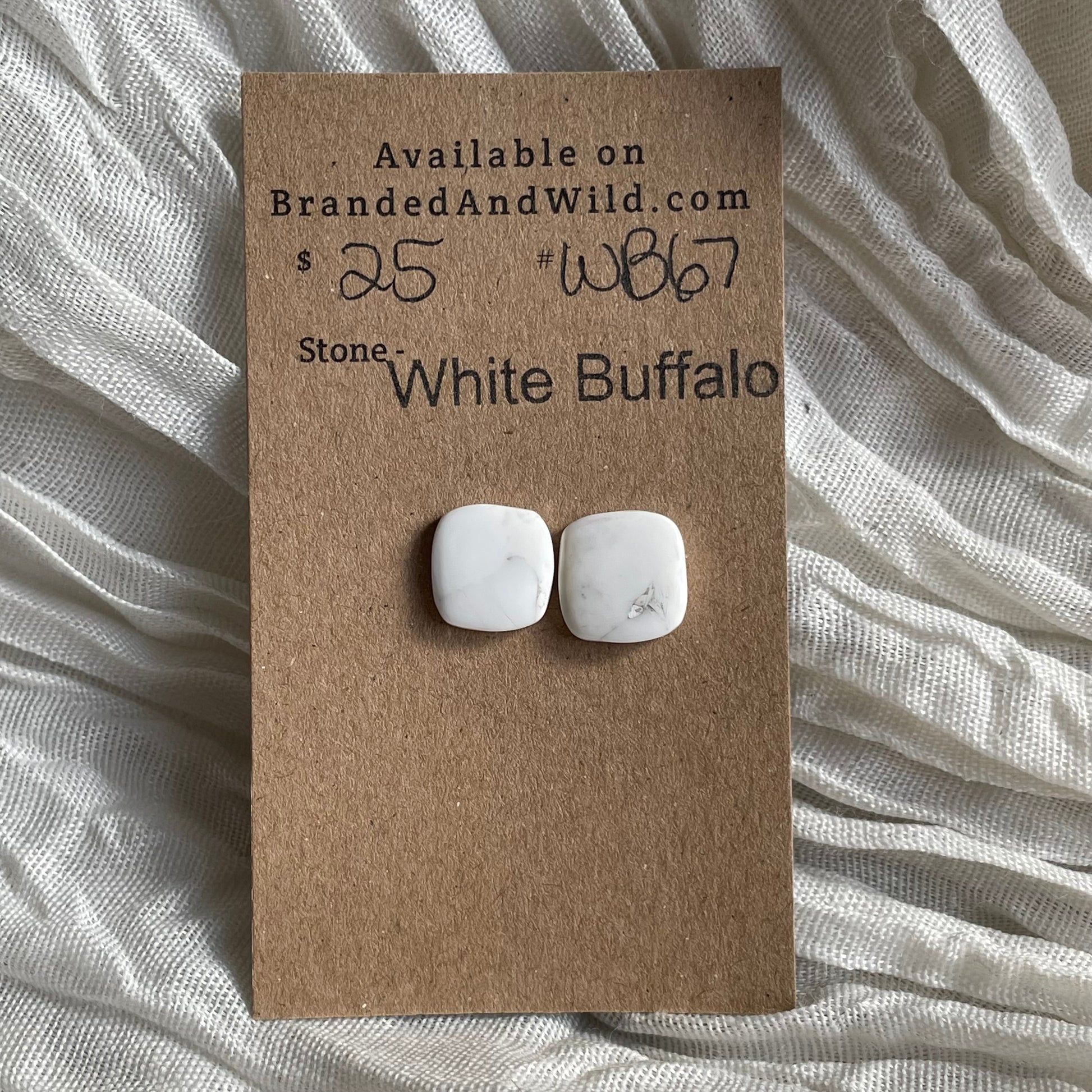 White Buffalo Cabochon - WB67 5C522204-404A-4032-AB89-3A123AABDFA0 Brandedandwild.com