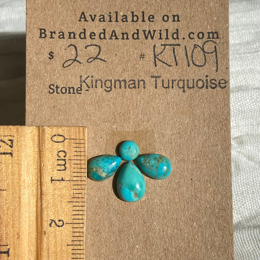 Kingman Turquoise Cabochon - KT109 5C7C76D0-DB6F-4EC5-813E-7E4EFB55B771 Brandedandwild.com