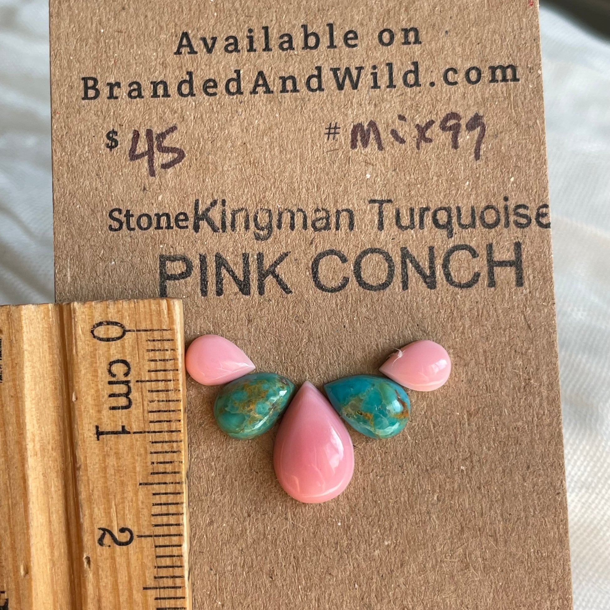 Kingman / Pink Conch Cabochon - MIX99 5CEBDA7D-D980-4717-8C25-8C411A5728B0 Brandedandwild.com