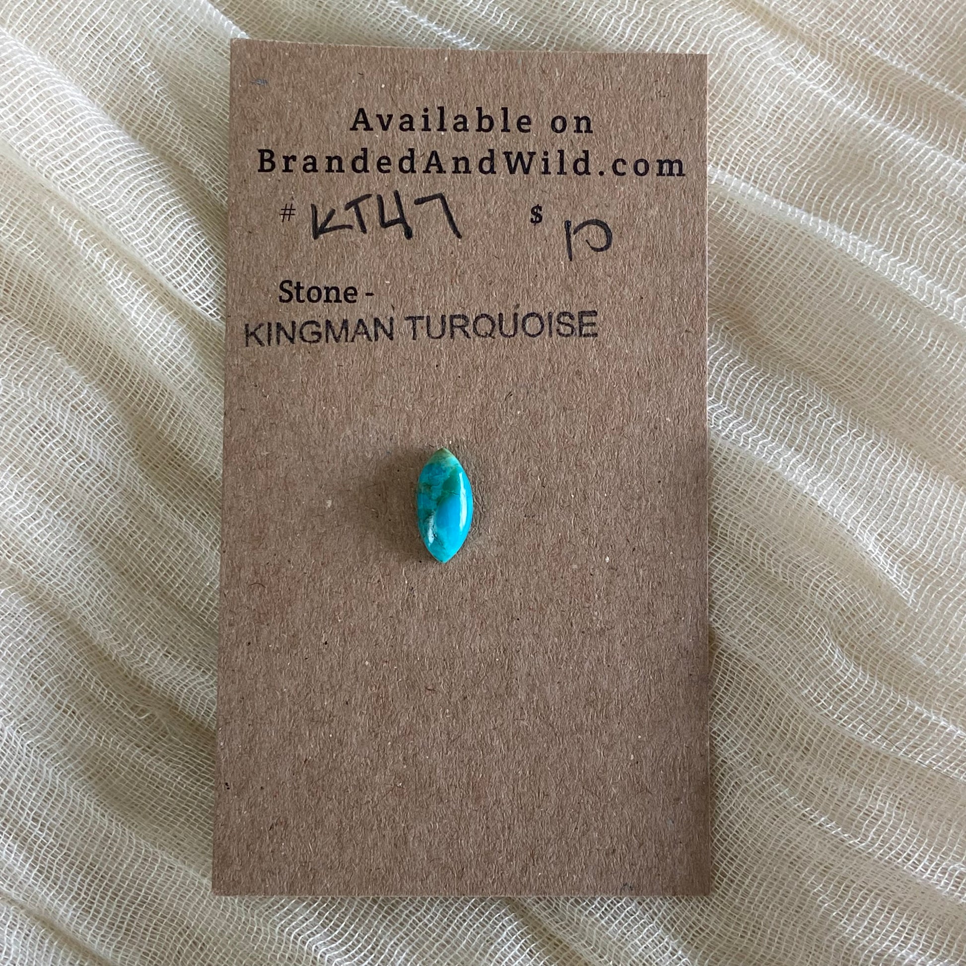 Kingman Turquoise Cabochon - KT47 5D0449E4-5722-40A0-8718-46583E68A7A7 Brandedandwild.com