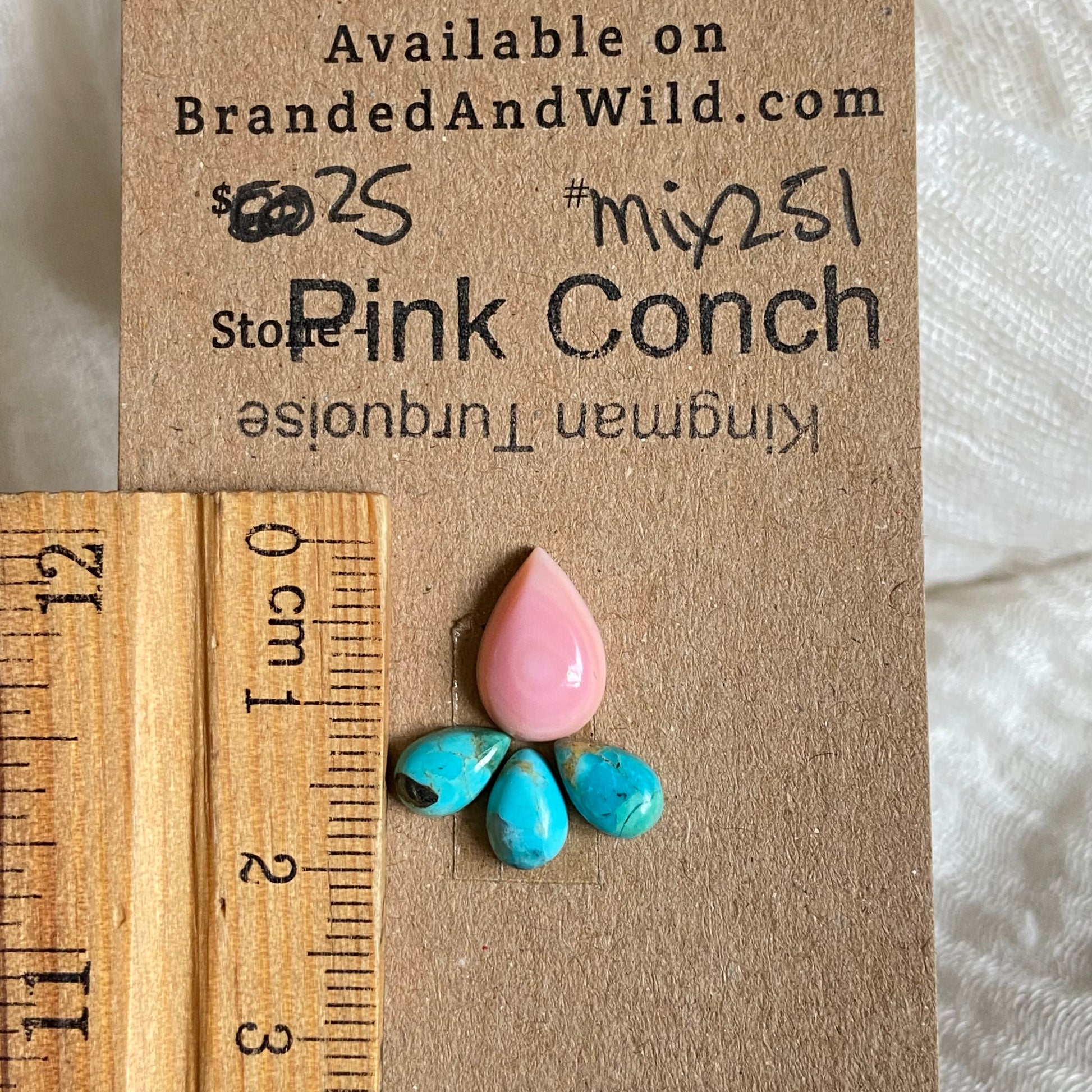 Kingman / Pink Conch Cabochon - Mix251 5D2B5D74-3E1B-4ABC-B325-586684711F67 Brandedandwild.com