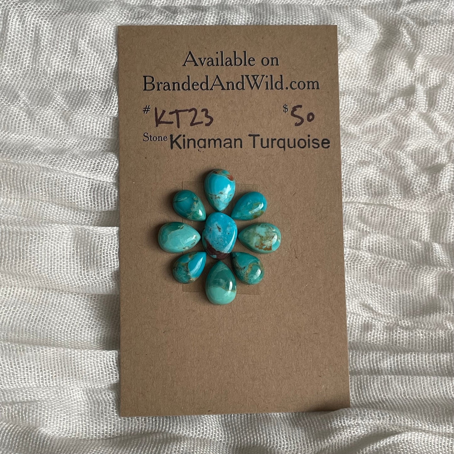 Kingman Turquoise Cabochon - KT23 5D3C7EF6-6EE7-430E-86B9-9D14E1F8A8BE Brandedandwild.com