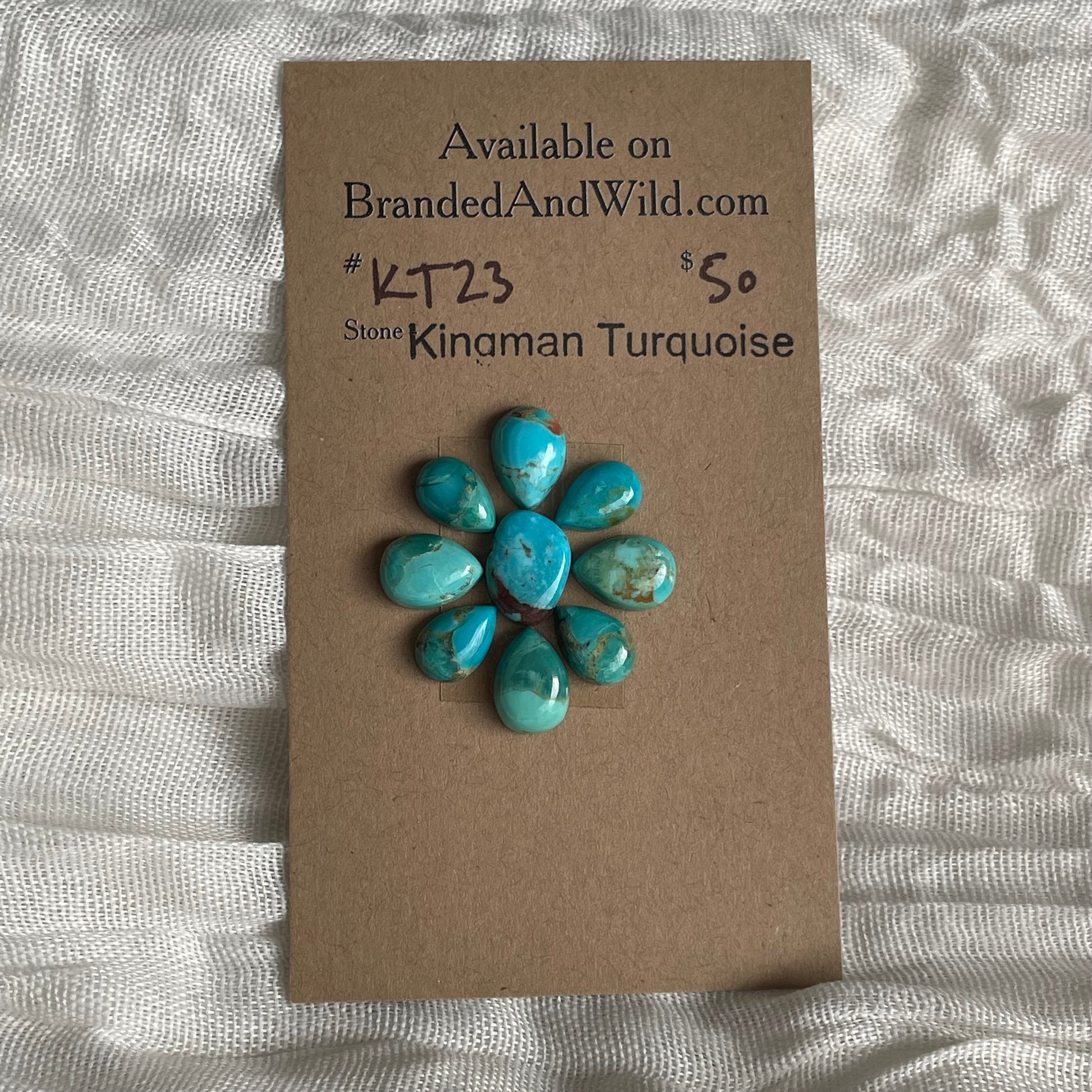Kingman Turquoise Cabochon - KT23 5D3C7EF6-6EE7-430E-86B9-9D14E1F8A8BE Brandedandwild.com