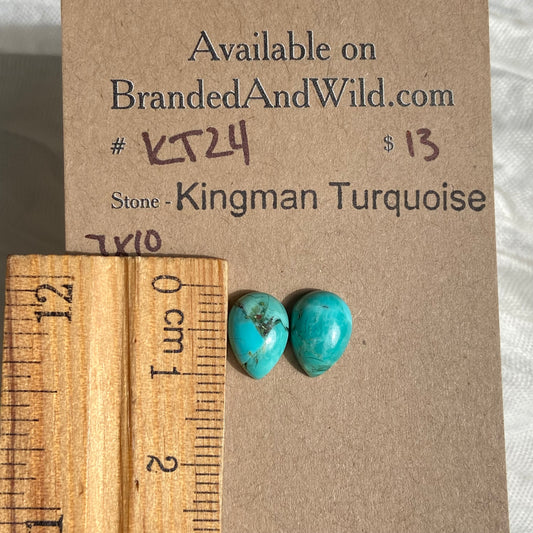 Kingman Turquoise Cabochon - KT24 5D58E4EC-3650-411D-A5C5-C1C31E79A164 Brandedandwild.com