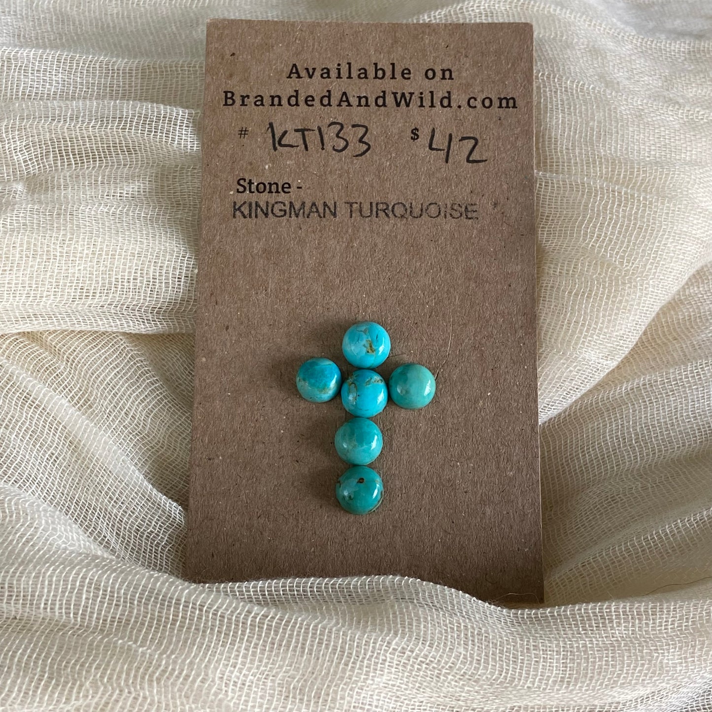 Kingman Turquoise Cabochon - KT133 5D622DE7-D76B-4DA7-A91E-0FE951FBB8AB Brandedandwild.com