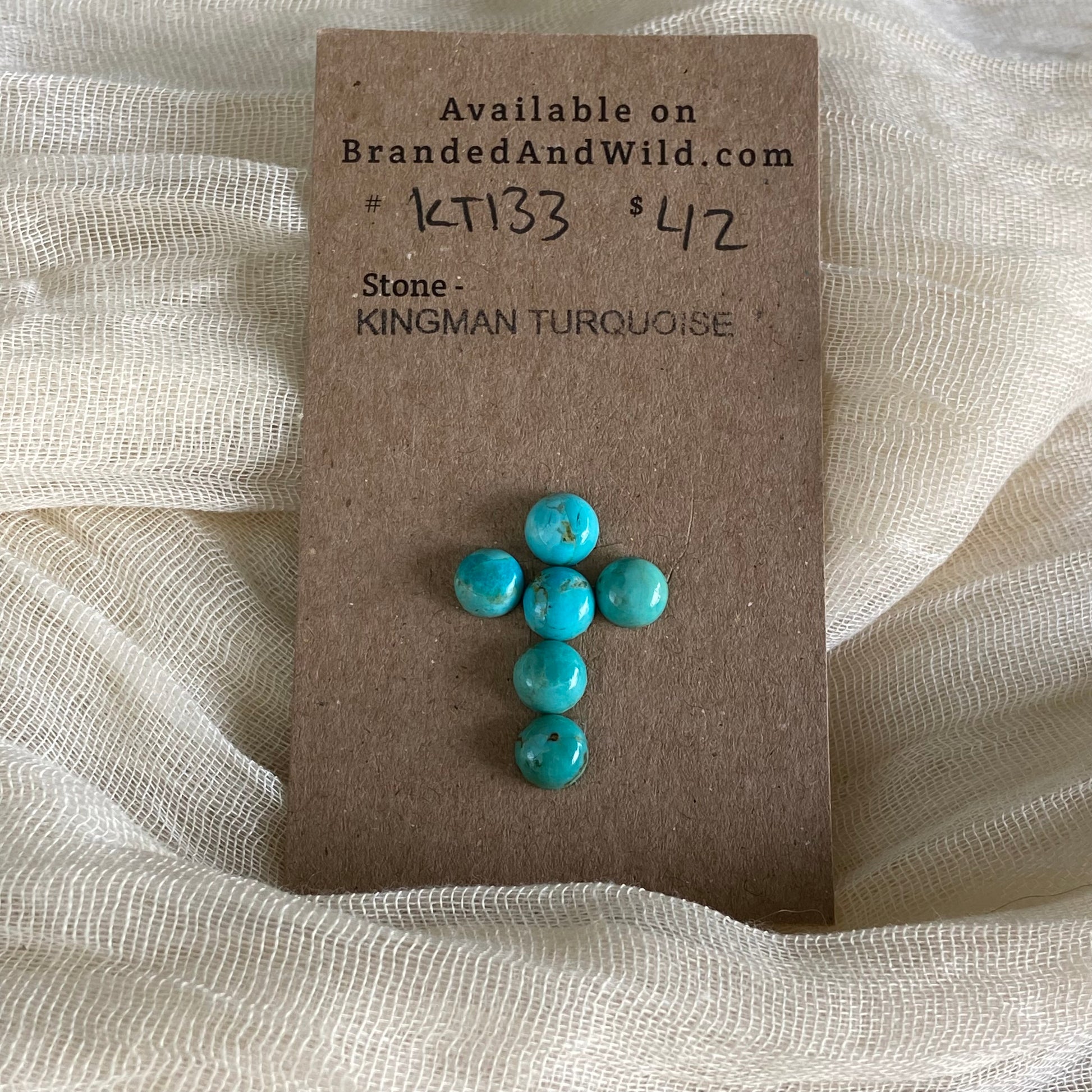 Kingman Turquoise Cabochon - KT133 5D622DE7-D76B-4DA7-A91E-0FE951FBB8AB Brandedandwild.com