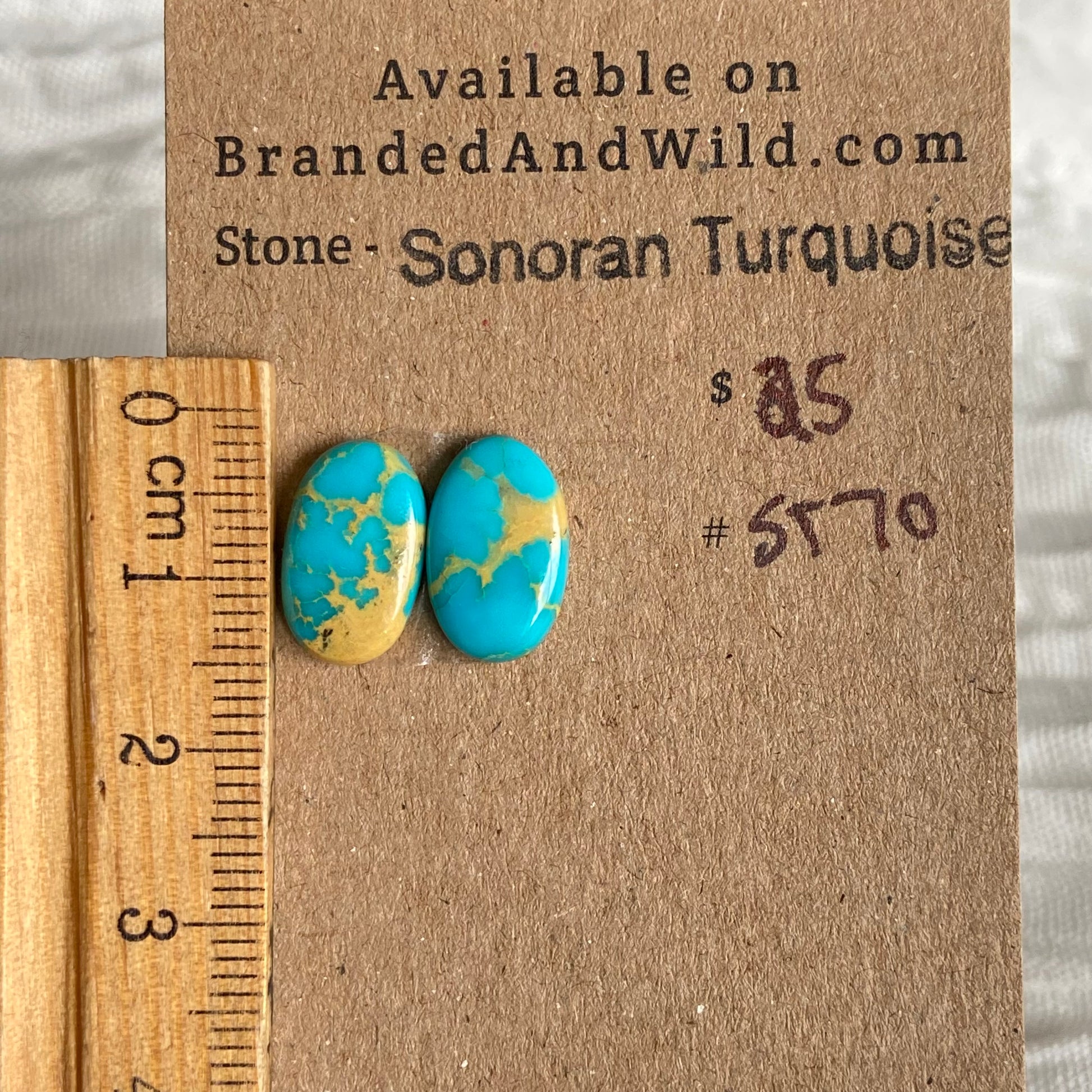 Sonoran Turquoise Cabochon - ST70 5D65DED2-44C6-47C5-ABCB-2E3AD27A2400 Brandedandwild.com