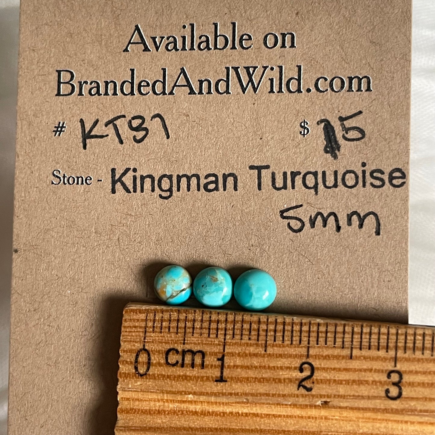 Kingman Turquoise Cabochon - KT87 5D87E9EB-FE02-4E0A-9116-DF9BC0C870D8 Brandedandwild.com