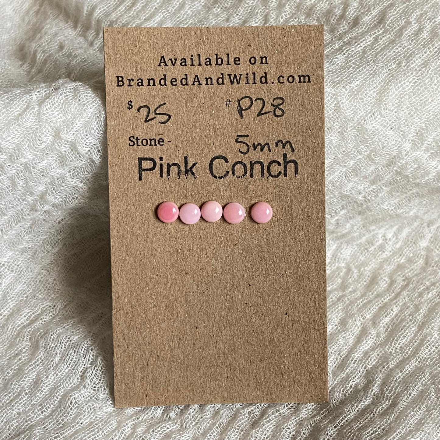 Pink Conch Cabochon - P28 5D94FBB0-0AA5-496A-B1B6-C923FCB08A82 Brandedandwild.com