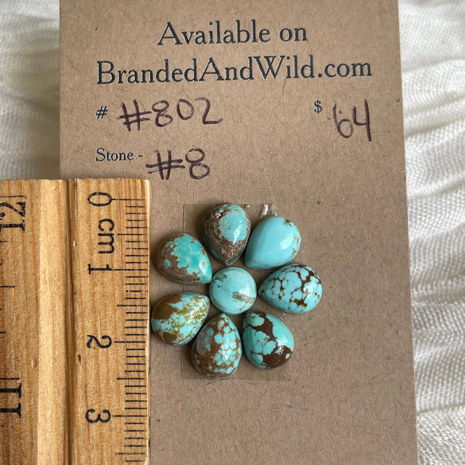#8 Turquoise Cabochon - #802 5DA63F7C-1EF8-40AC-9400-DE40AB9CA1F3 Brandedandwild.com