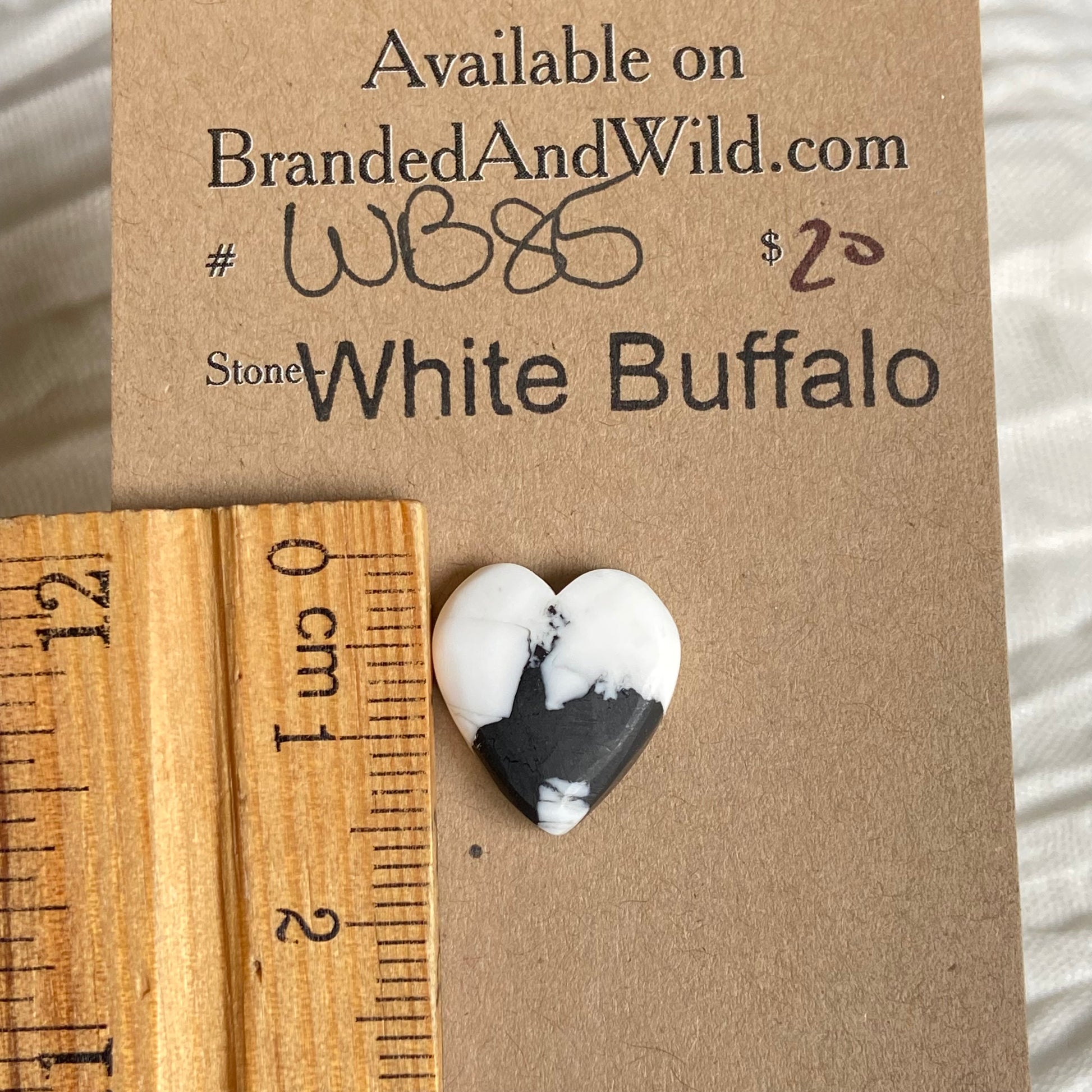 White Buffalo Cabochon - WB85 5DAB5C40-A1B3-4FD4-8974-11ED4DA01D43 Brandedandwild.com