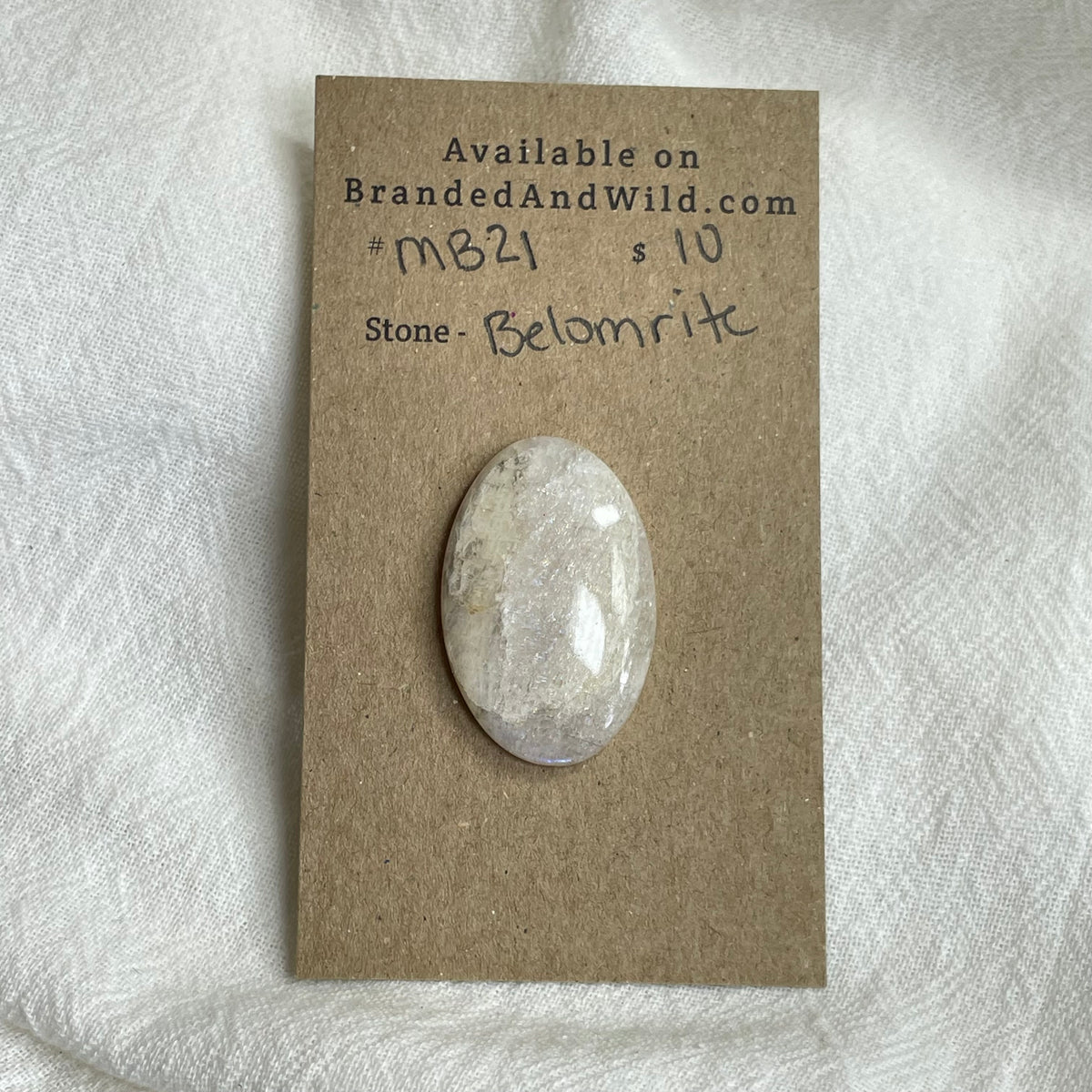 Belomrite Moonstone Cabochon - MB21 5DB403CB-FF9B-4FF8-B51A-0409A09DF650 Brandedandwild.com