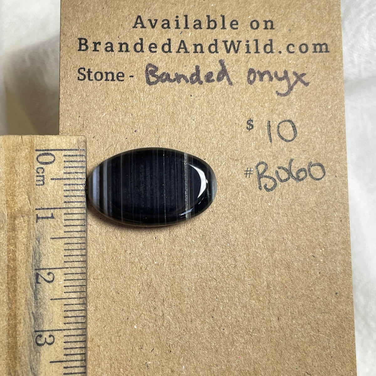 Black Onyx - Cabochon - B060 5DD7F3F1-EF9E-47D6-8243-68D48663A3DE Brandedandwild.com