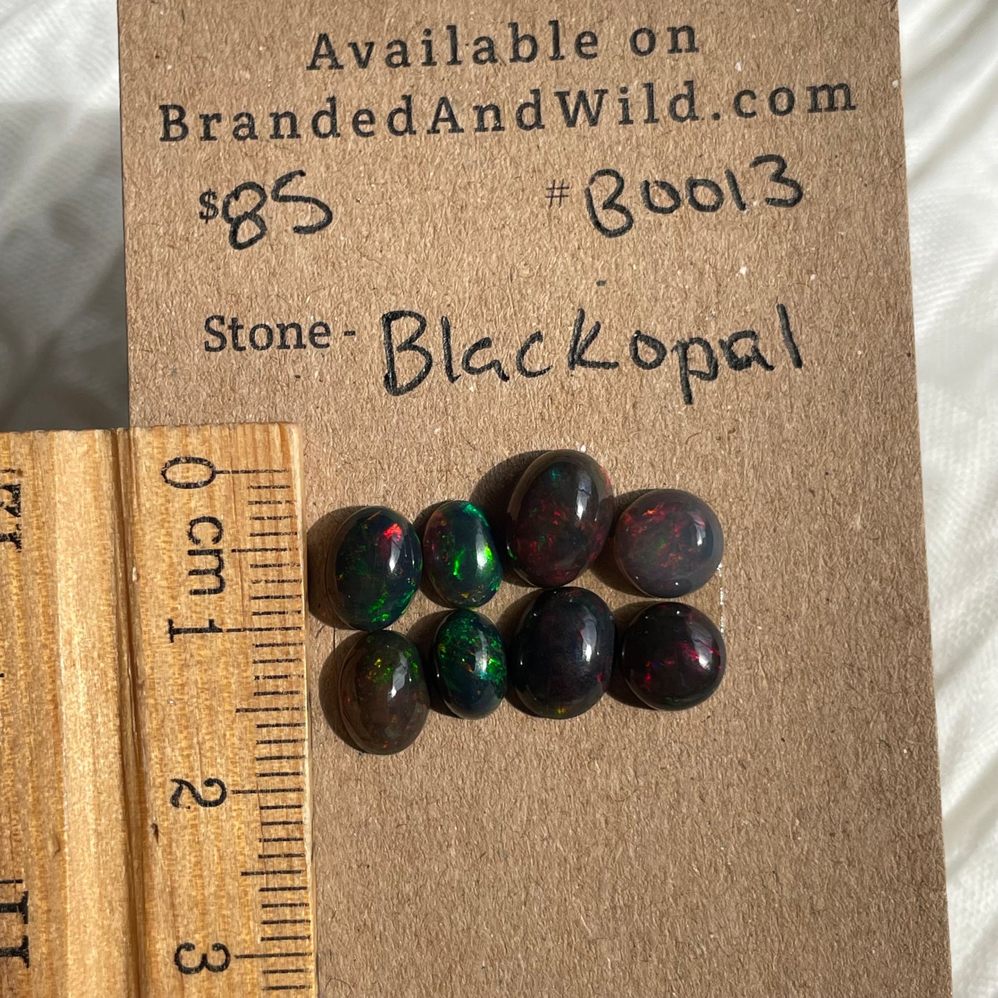 Black Opal - Cabochon - B013 5DD8EE9F-BC9B-47CD-8558-87098496E68F Brandedandwild.com