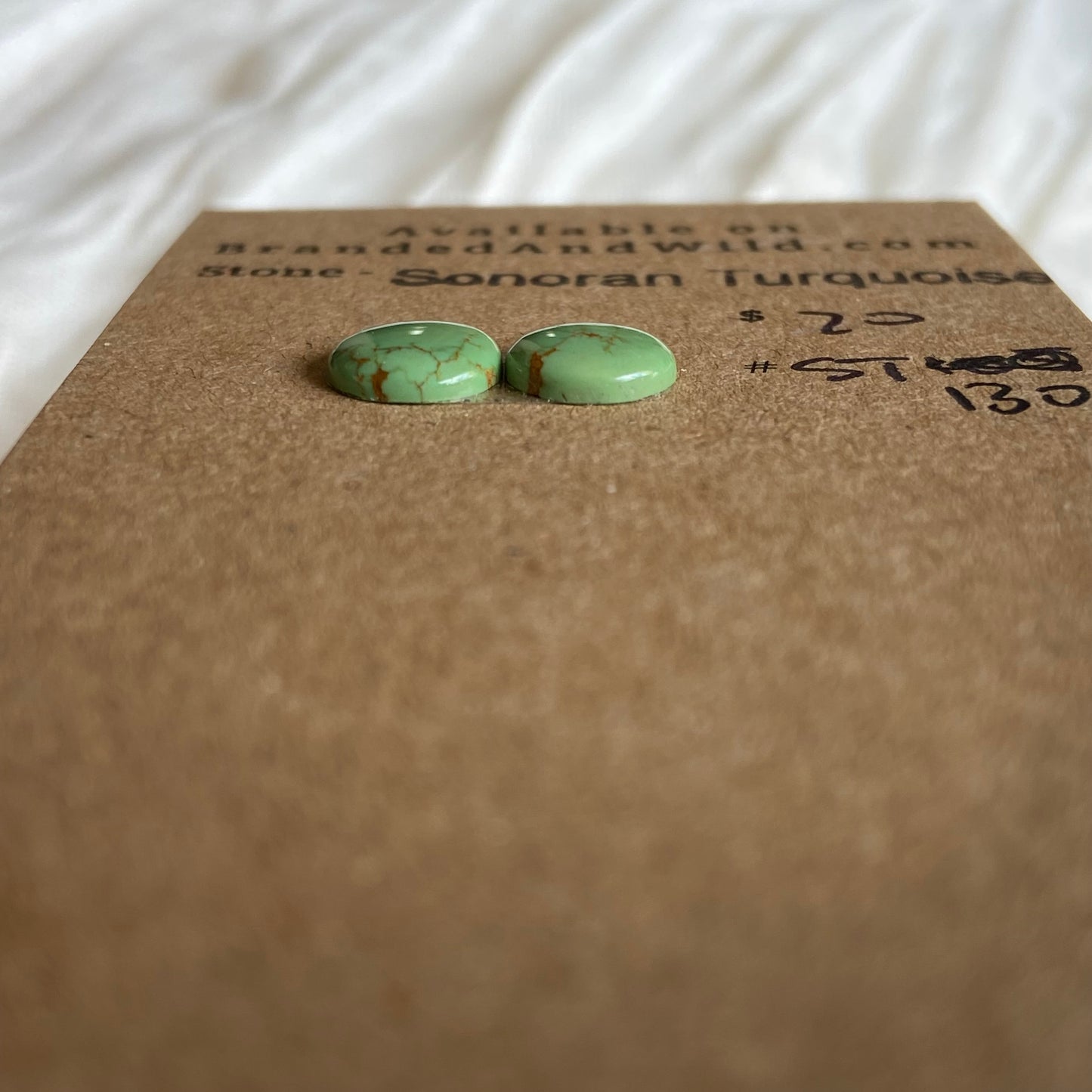 Sonoran Turquoise Cabochon - ST130 5DDCF331-1B31-4155-882C-4BE43EC1FEF0 Brandedandwild.com