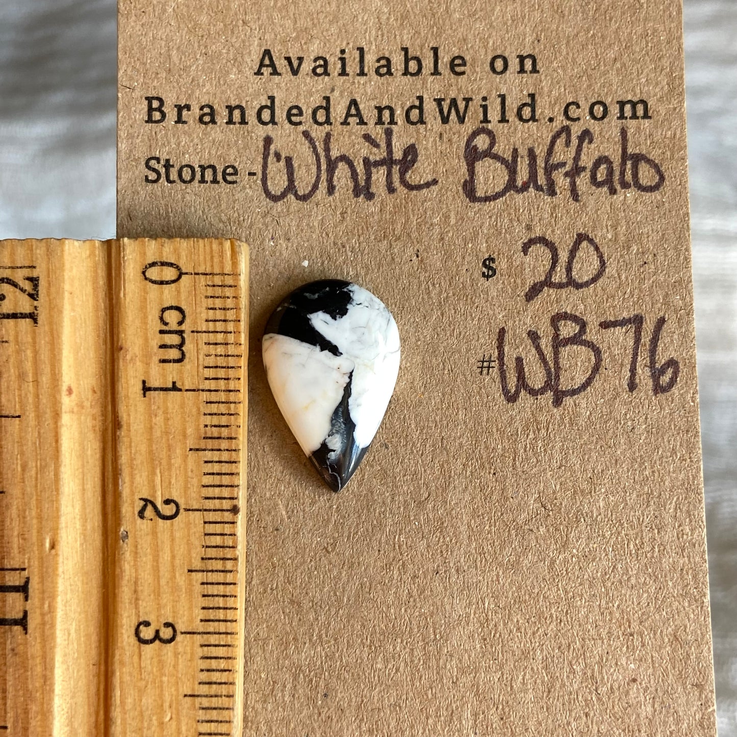 White Buffalo Cabochon - WB76