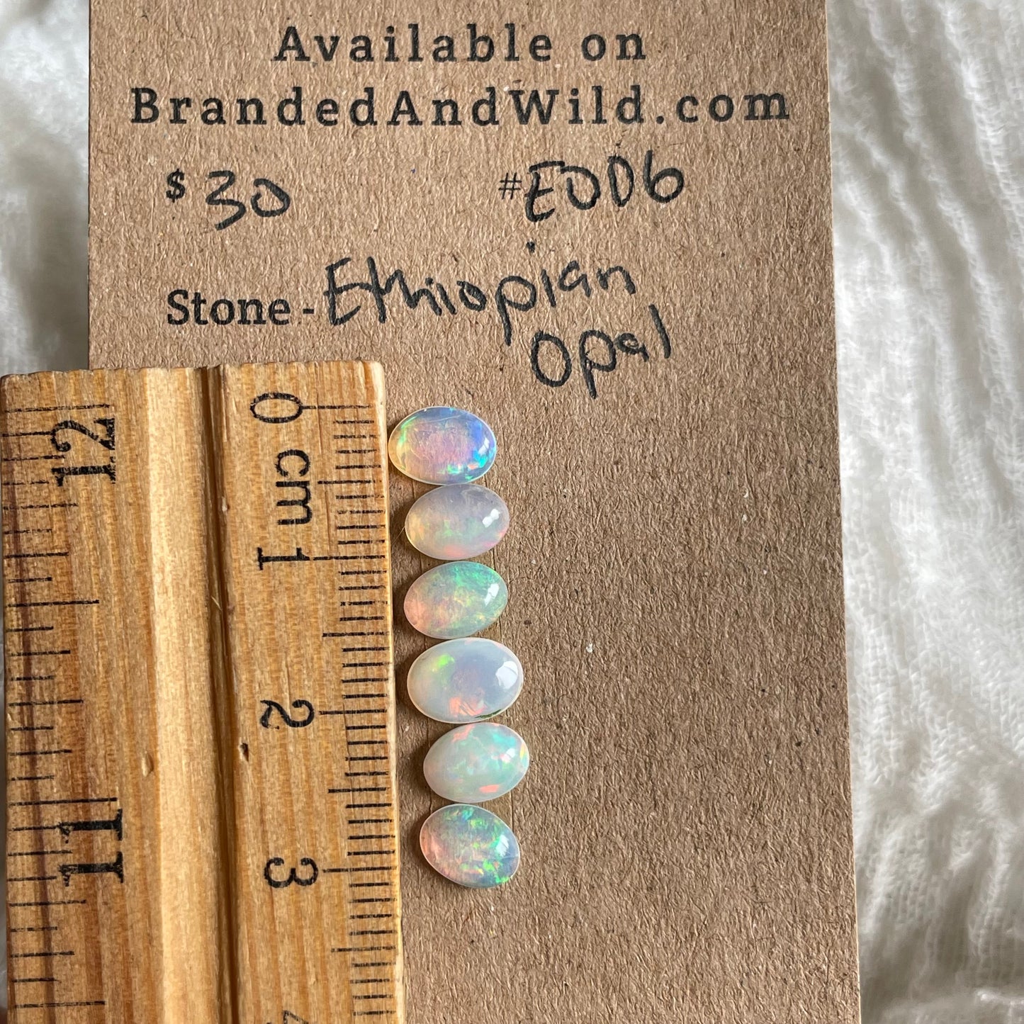 Ethiopian Opal Cabochon - E006 5E5EC572-77FE-4CFC-BE87-197BEF44BD69 Brandedandwild.com