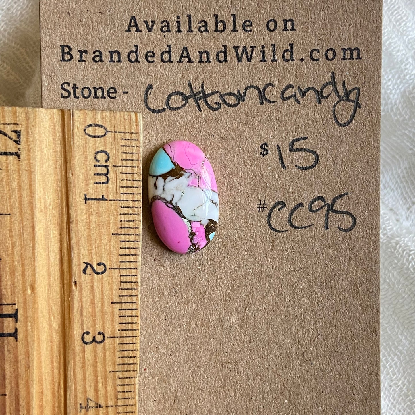 Cotton Candy Cabochon - CC95 5E6A039A-1E69-42BD-B647-EBDE6DAABB4E Brandedandwild.com