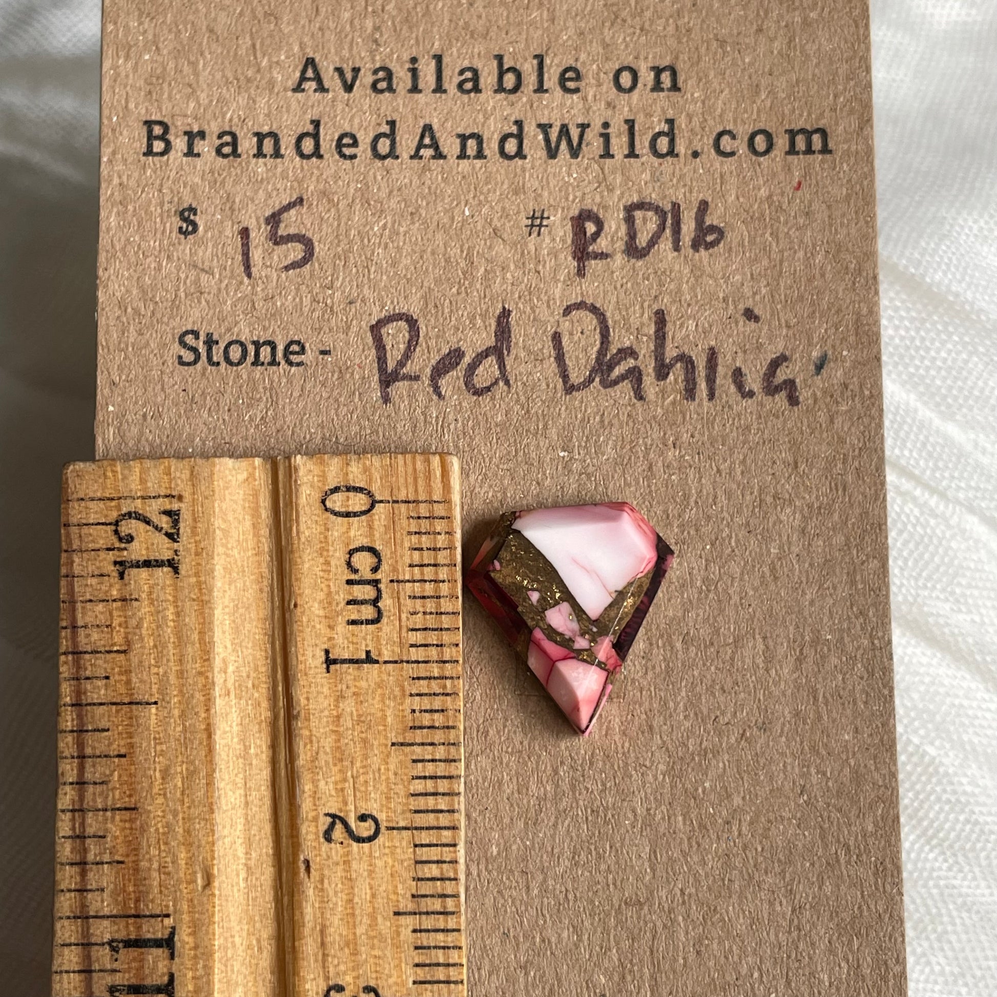 Red Dahlia Cabochon - RD16 5ECD04AA-1068-4BCC-9C73-16A302E8EA5C Brandedandwild.com