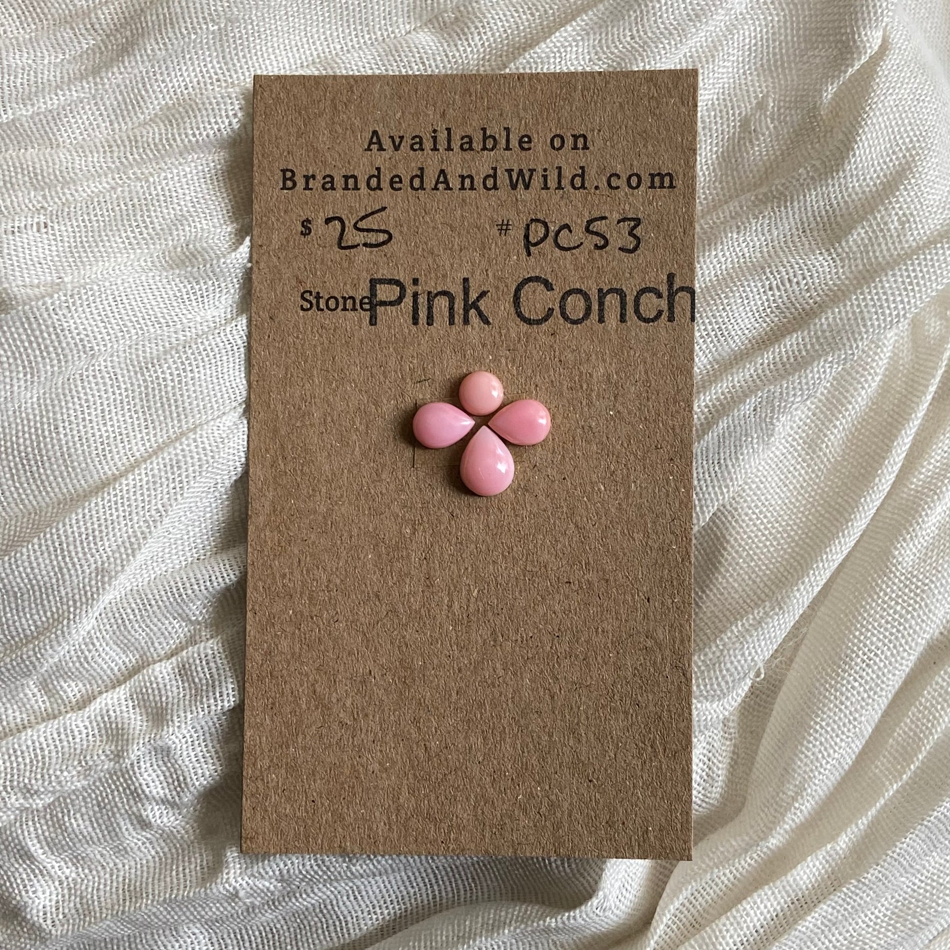 Pink Conch Cabochon - PC53 5ECD0CB9-560D-4360-A5A9-3DAD35DC7135 Brandedandwild.com