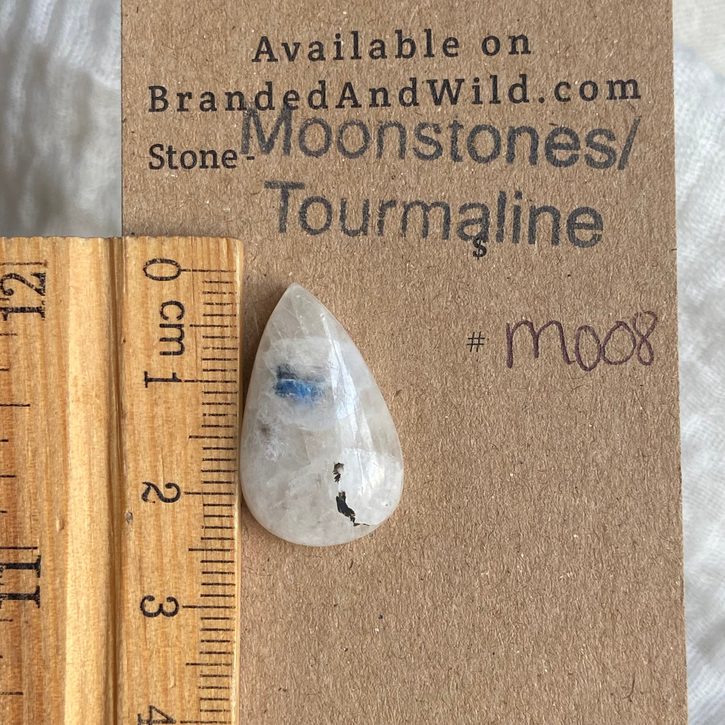 Moonstone/Tourmaline Cabochon -M008