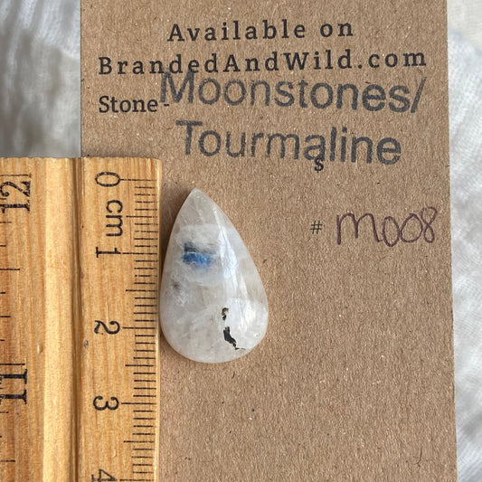 Moonstone/Tourmaline Cabochon -M008