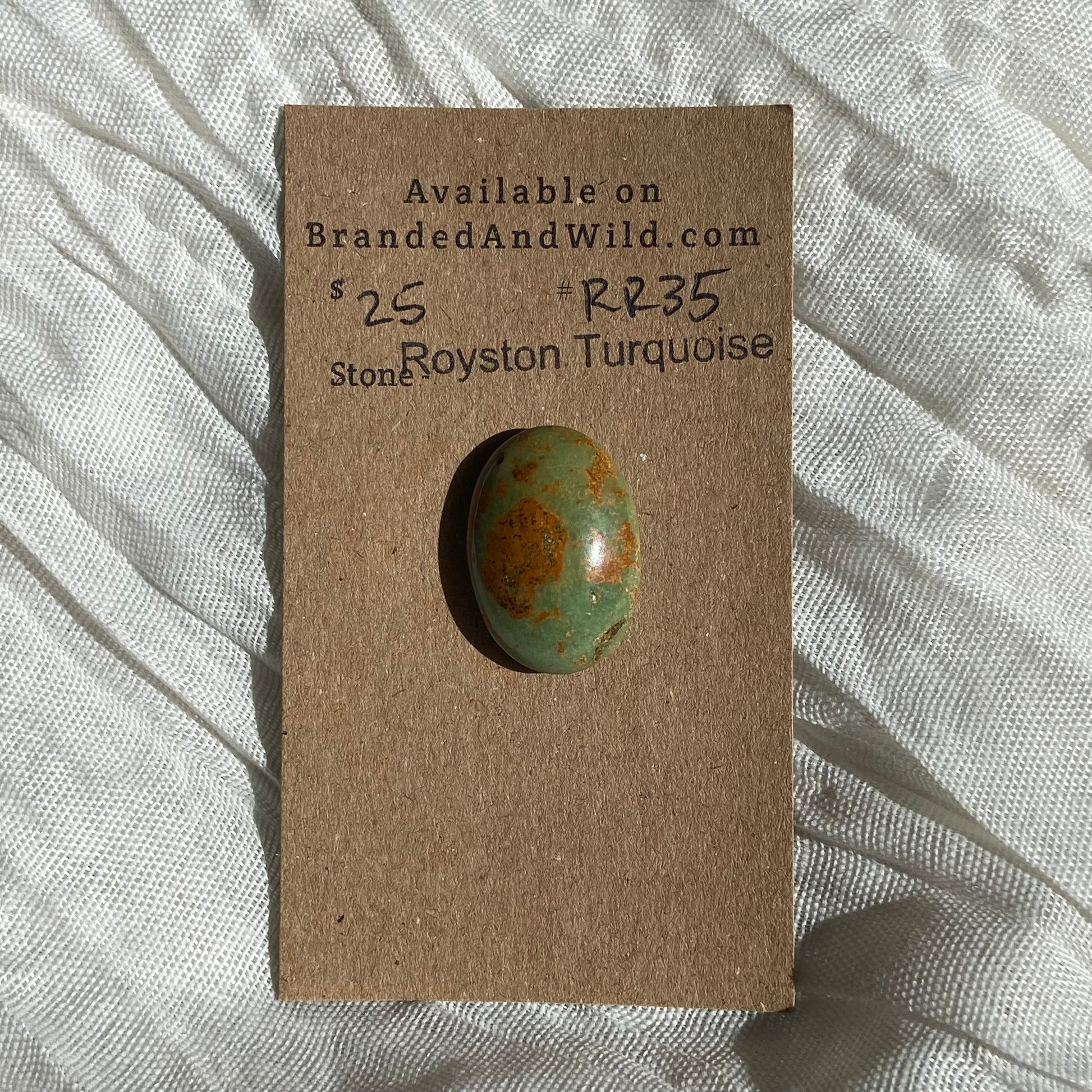 Royston Ribbon Turquoise Cabochon RR35 5F01461F-70A3-41FB-9943-4F80ADF6E7D4 Brandedandwild.com
