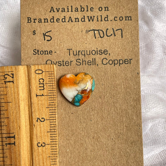 Turquoise, Oyster Shell, Copper Cabochon - TOC17 5F080808-D4CF-411D-99A5-4EF6CBF8DEA8 Brandedandwild.com