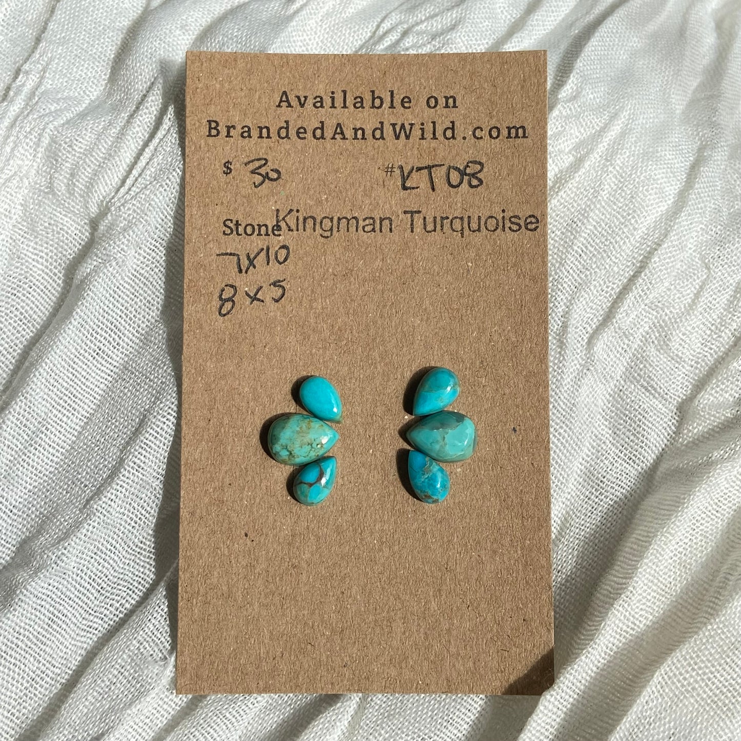 Kingman Turquoise Cabochon - KT08 5F0CF554-0EBB-4931-93EE-F73EBE129A99 Brandedandwild.com