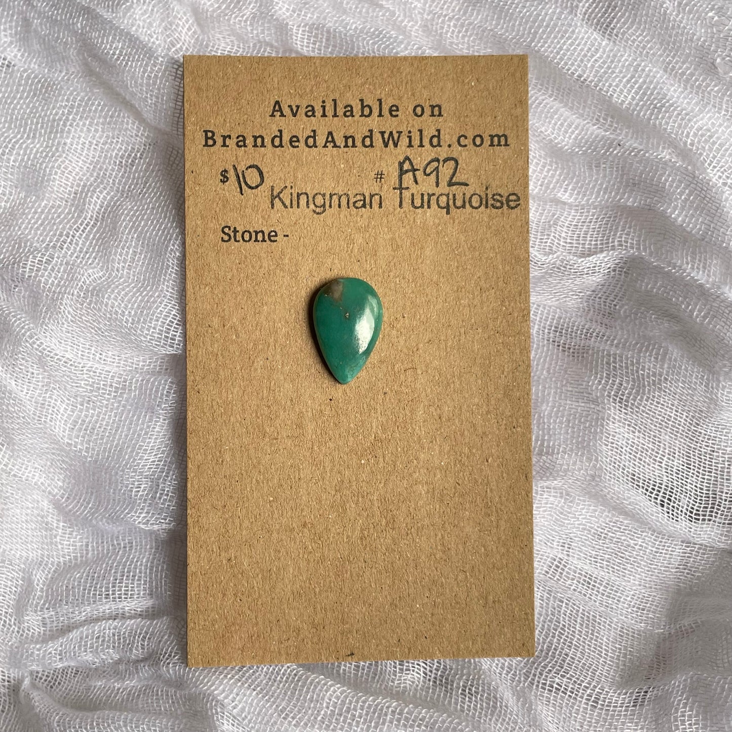 Kingman Turquoise Cabochon - KT92 5F3D6B24-D57E-4A51-A929-88414B3A8B6F Brandedandwild.com