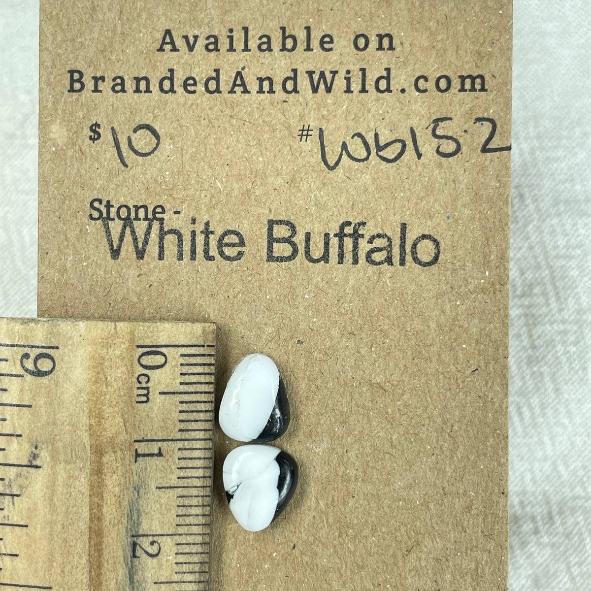 White Buffalo Cabochon - WB152 5F4D0AC8-D6D6-4AAC-801D-13E2C4B51161 Brandedandwild.com