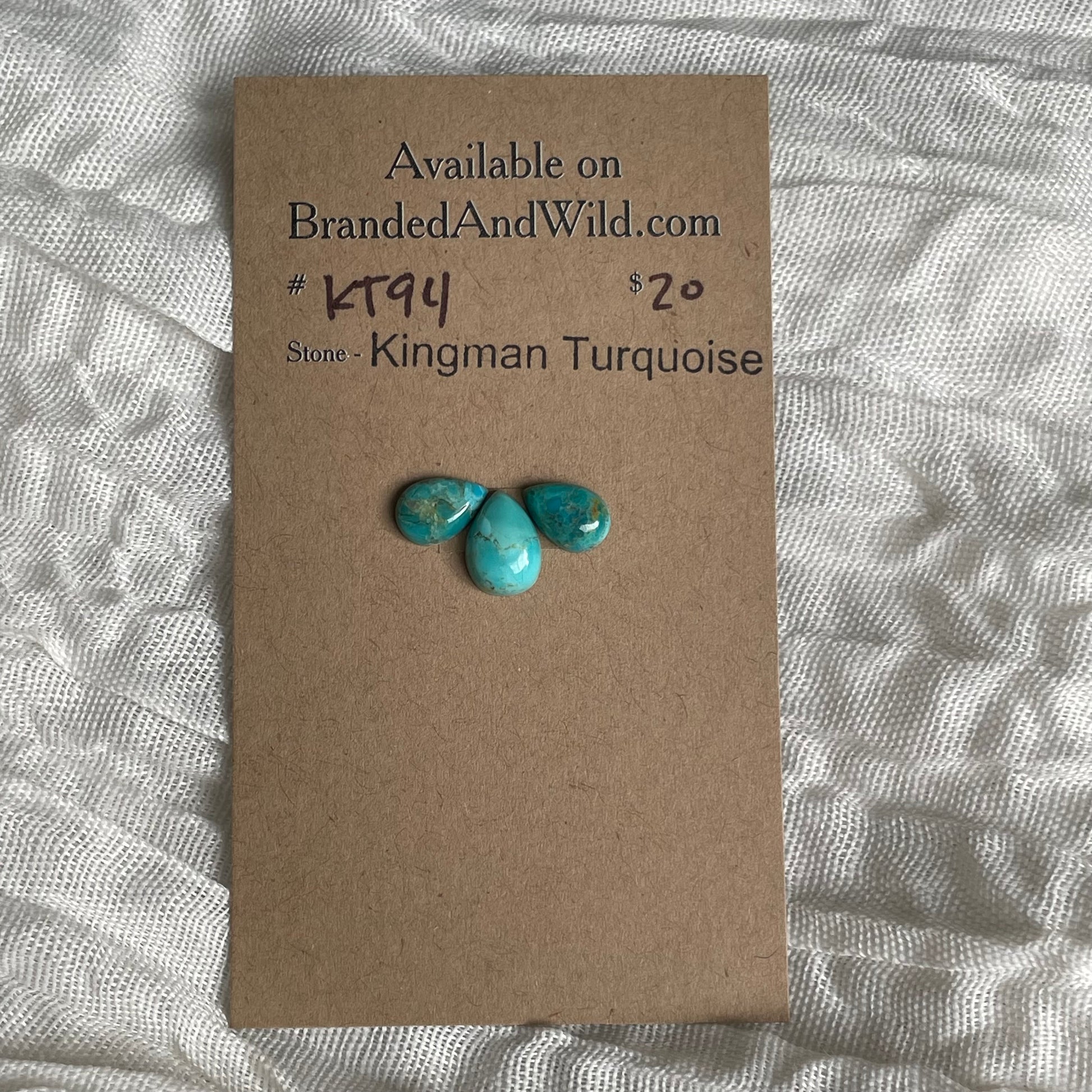 Kingman Turquoise Cabochon - KT94 5F4E68BE-4748-4E4E-8C5D-695464346DE1 Brandedandwild.com